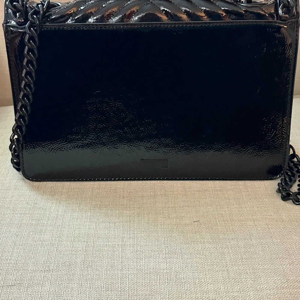 Aldo Black Chevron Crossbody Bag